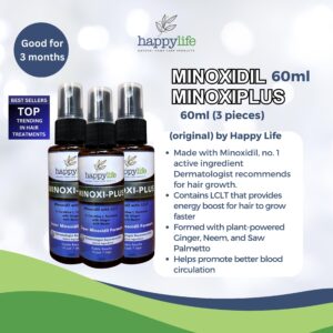 3pcs Minoxidil 5% MINOXIPLUS LCLT Hair Grower
