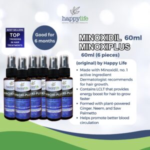 6pcs Minoxidil 5% MINOXIPLUS LCLT Hair Grower