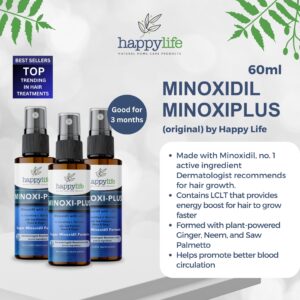 3pcs Minoxidil 5% MINOXIPLUS LCLT Hair Grower